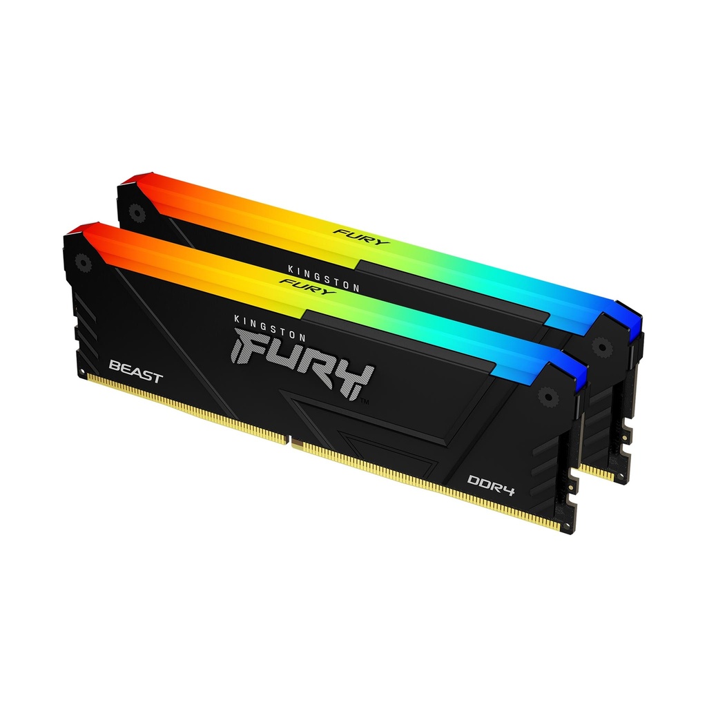 [16691436000] Kingston Fury Beast 3600MT/s CL17 DIMM Kit RGB 16 GB DDR 4 Memory Modules