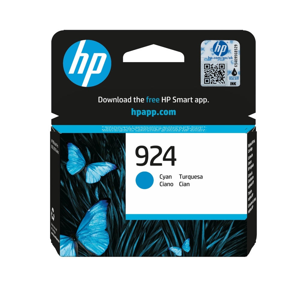 HP 924 Cyan Original printer cartridge Original Ink Cartridge Ink Cartridges