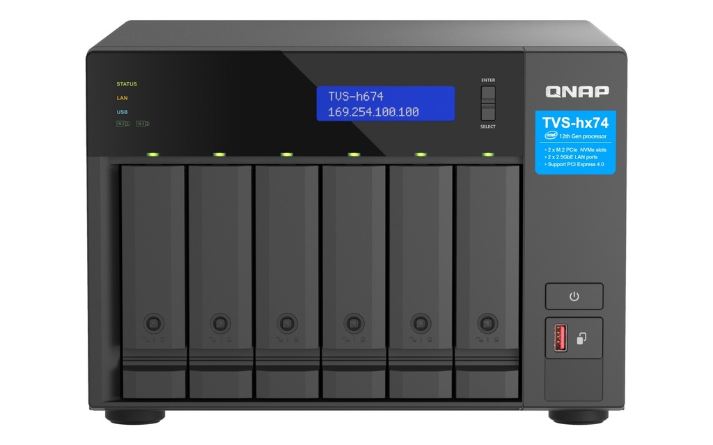 [17047507000] QNAP TVS H674T I5 32G NAS Tower Intel Core i5-12400 Storage Server Data TVS-H674T-I5-32G
