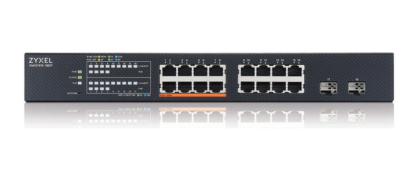 ZyXEL XMG1915-18EP Switch 2.5GBE 2 SFP+ 8 PoE++ 180 W Switch 1 GBps Network Equipment