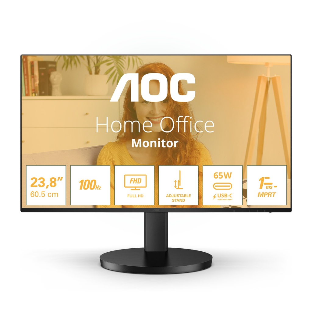AOC B3 Monitor Flat Screen 23.8-inch 24 Inch 1 ms Monitors 24B3CF2