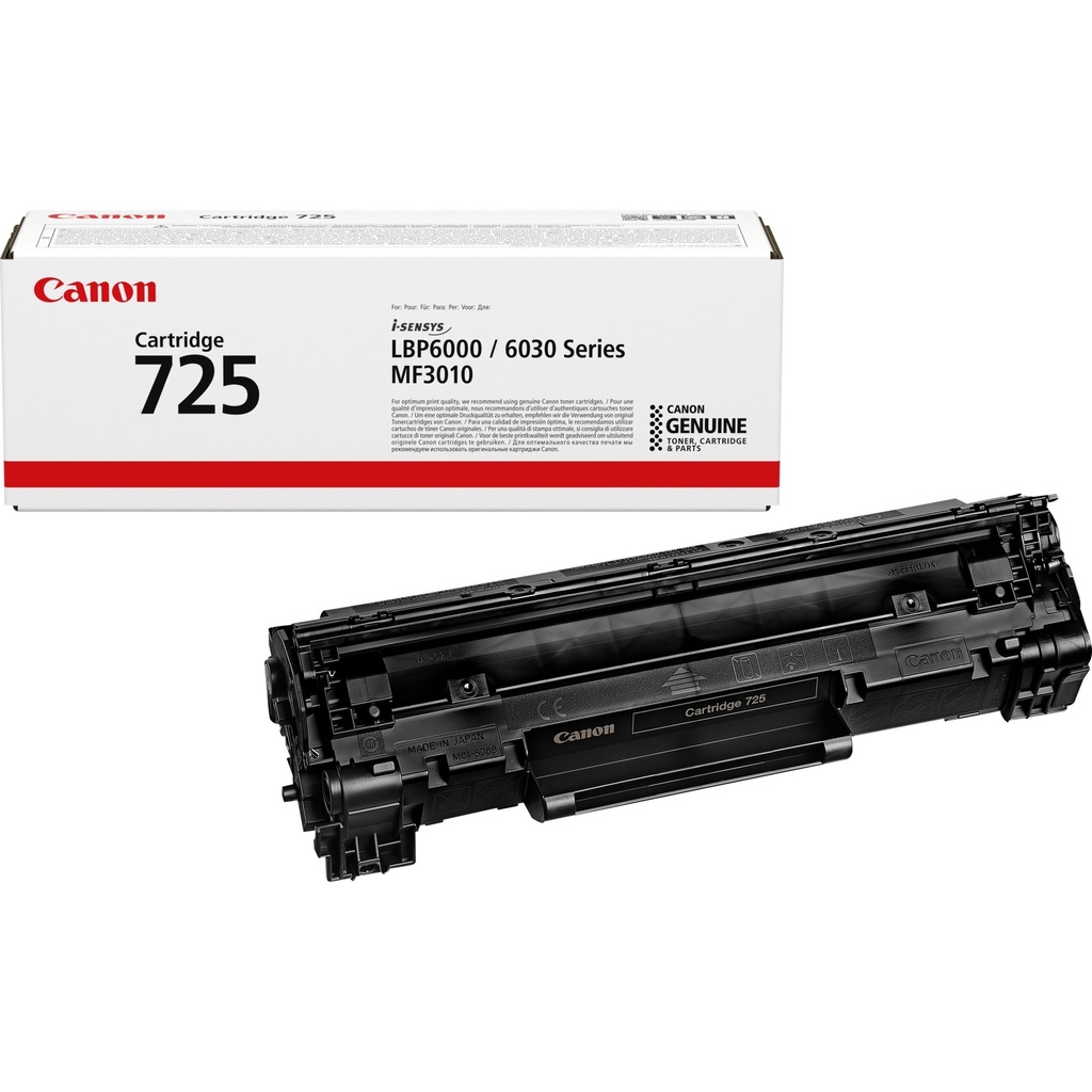 [1734821000] Canon CRG-725 725 Toner Cartridge 1600 pages Black 1 PC(s) Original Cartridges 3484B002