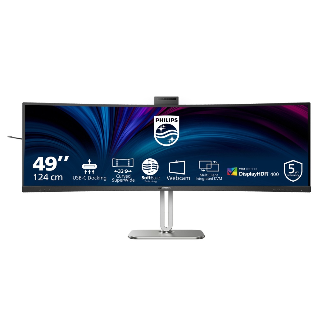 Philips 49B2U6900CH/00 124 cm (48.8 inch) 5120 x 1440 pixels Dual QHD LCD 4 ms Black Flat Screens