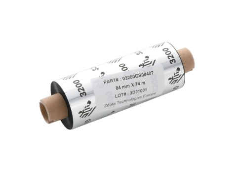 Zebra 3200 Wax/Resin 84 mm x 74 m thermal transfer ribbon Ribbon Cartridge Ribbon Cartridges
