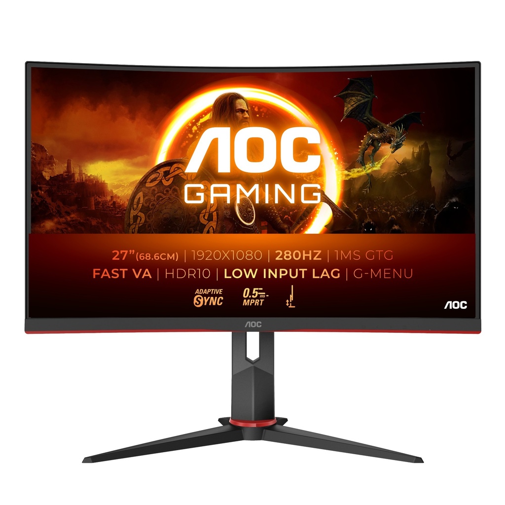 AOC G2 Computer Monitor 27 Inch Flat C27G2Z3/BK Flat Screens