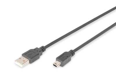 DIGITUS USB-A Mini-B connection cable, 1.8 m Cables & Adapters