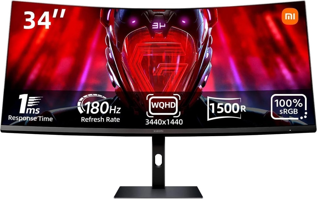 [18965606000] Xiaomi G34WQi Gaming Curved Monitor 34 inch UWQHD Flat Screen 32 1 ms Monitors ELA5454EU