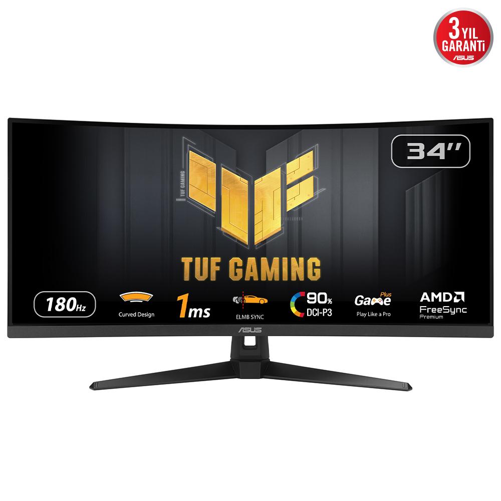[18968641000] ASUS Tuf Gaming Vg34Vq3B computer monitor 34 inch Flat Screen 32 1 ms Monitors 90LM0AA0-B01170