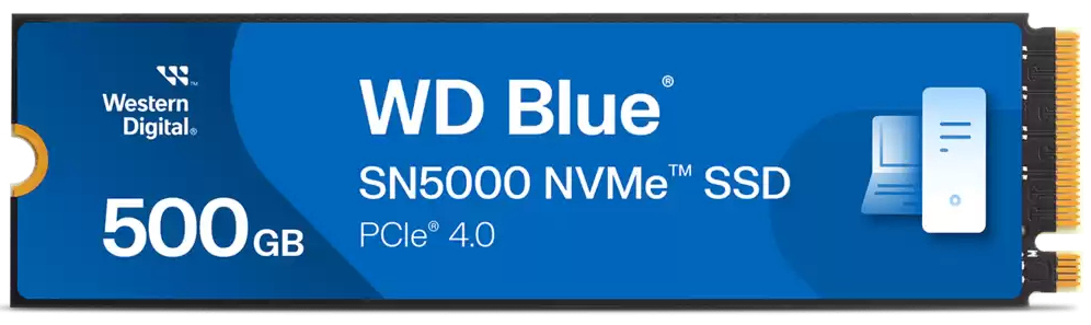[19013647000] WD Blue Sn5000 M.2 NVMe SSD 440 GB - 650 SSDs WDS500G4B0E