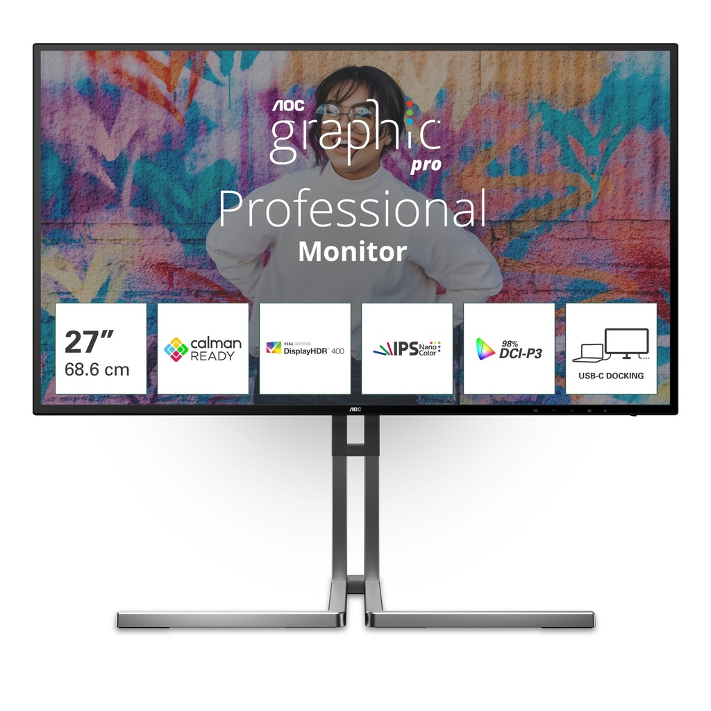 [19179663000] AOC U3 U27U3CV computer monitor 27 inch Flat Screen 27-inch Monitors