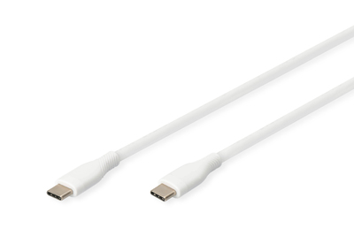 DIGITUS USB-C silicone connection cable, 0.5 m, white Cables & Adapters
