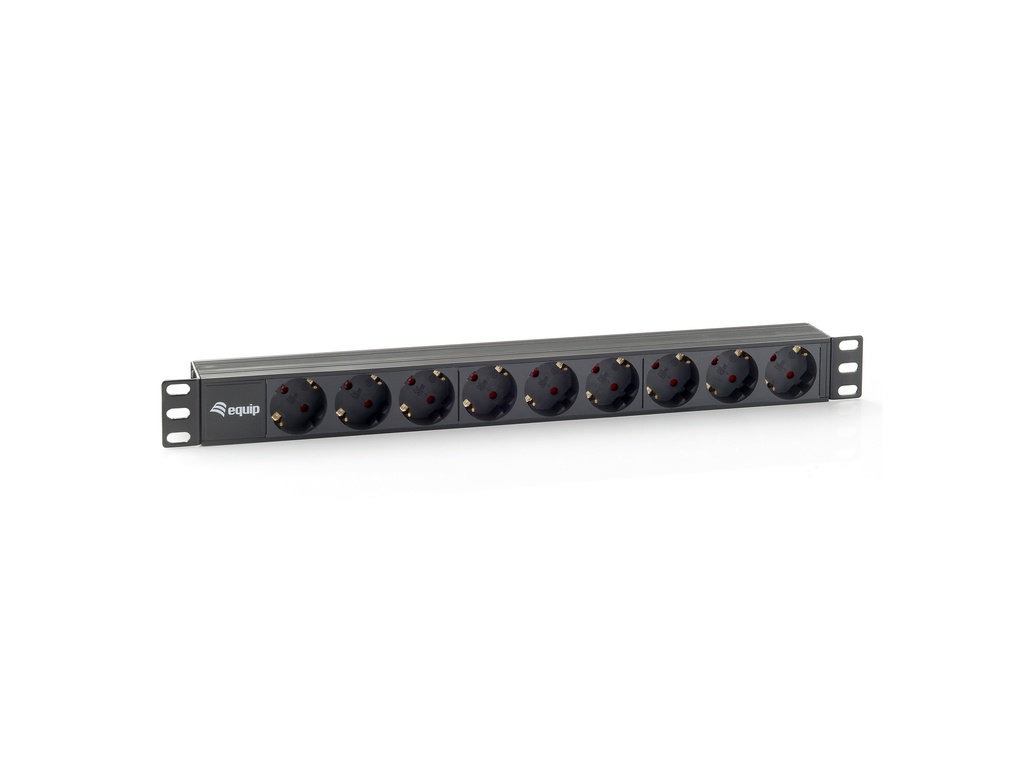 [1921647000] Equip 19 inch Steckdosenleiste 9xSchuko->St.90° sw. Pla. Power Strip 1.8 m Power Accessories