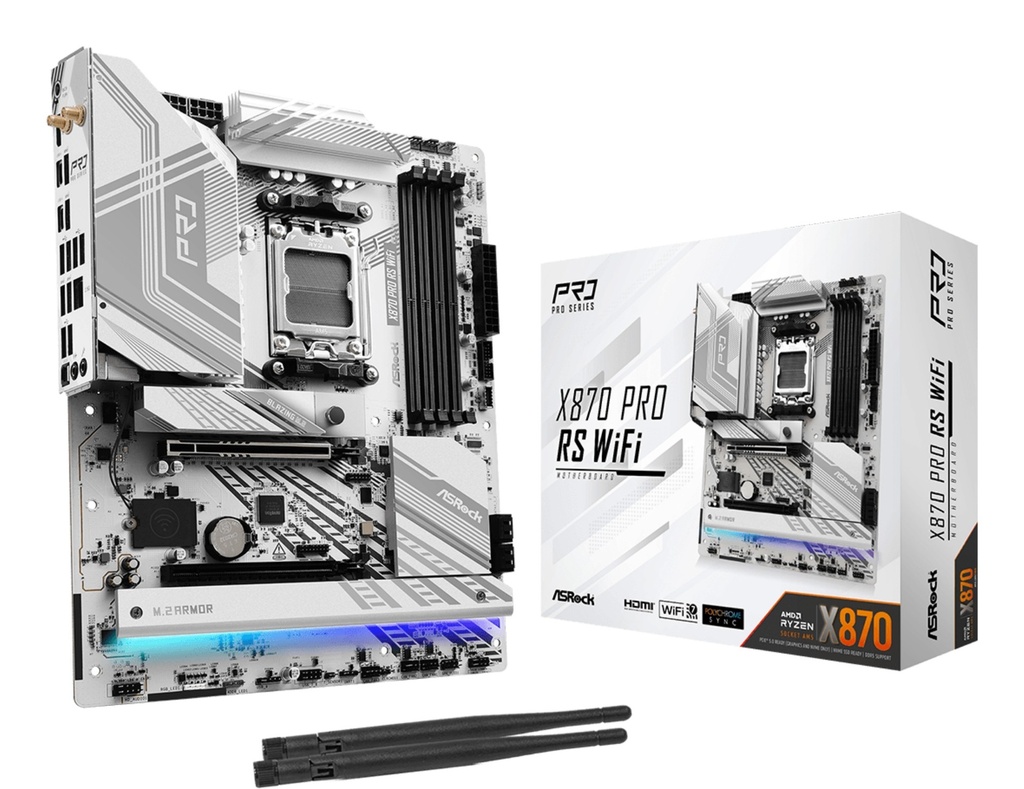 [19335341000] ASRock Motherboard X870 Pro Rs wi-fi AMD Socket AM5 (Ryzen Zen4) ATX Motherboards 90-MXBQ00-A0UAYZ