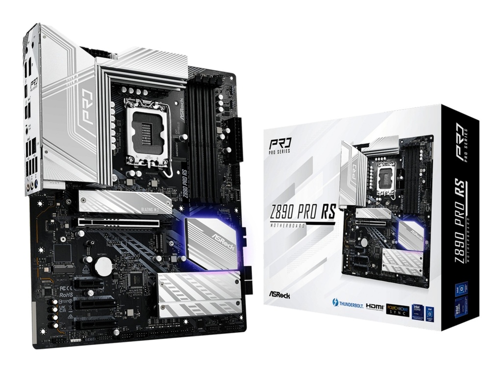 [19381092000] ASRock Z890 Pro Rs Motherboard Intel Socket 1851 (Core Ultra 100&200 Motherboards