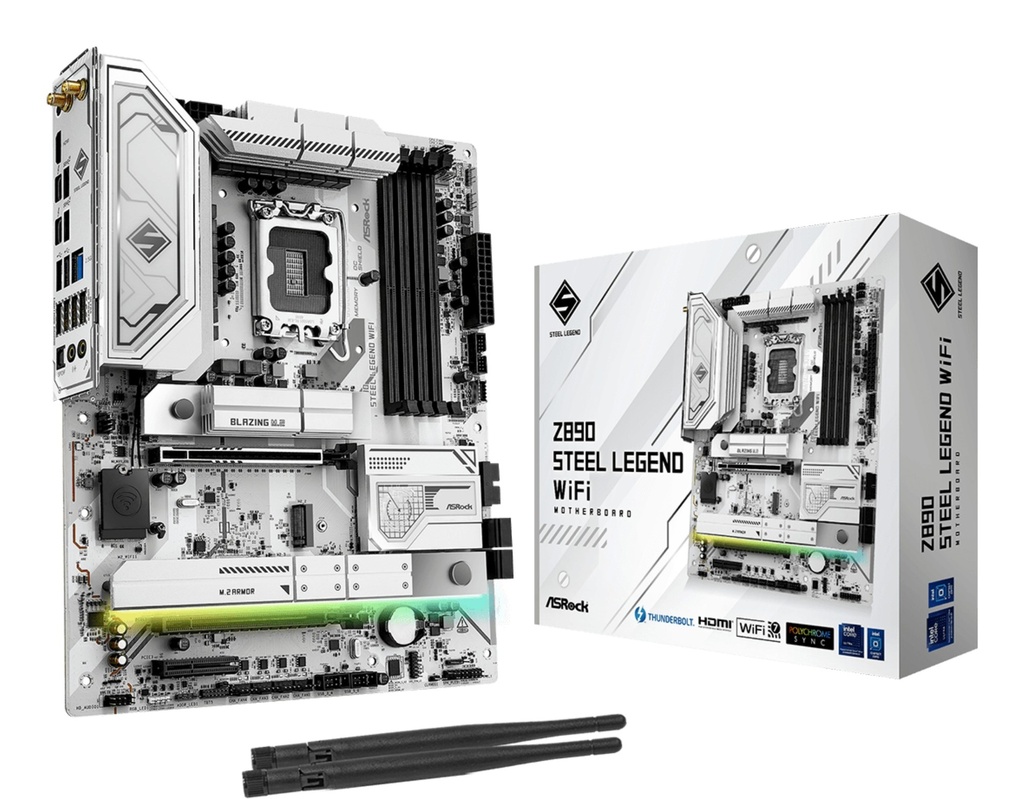 [19381099000] ASRock Z890 Steel Legend Wi-Fi 1851 Motherboard ATX Motherboard Intel Socket 1851 (Core Ultra 100&200 Motherboards