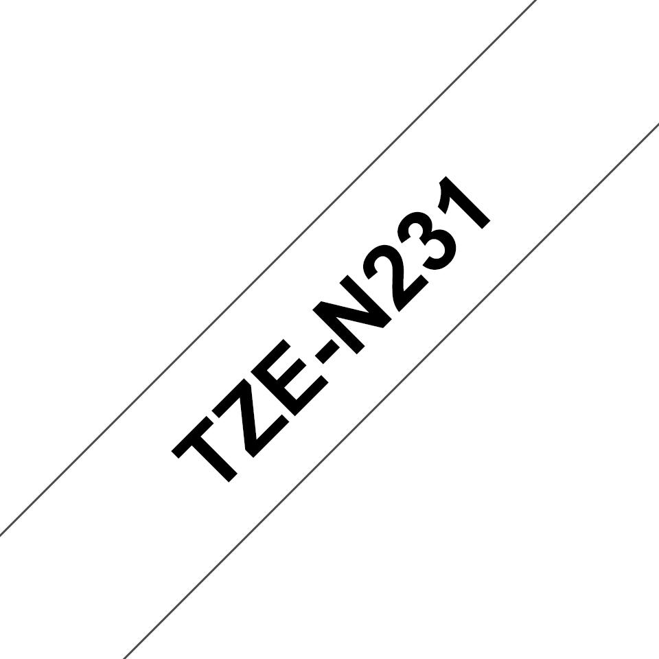 Brother TZeN231 Non laminated black on white tape TZ Labels Other Paper Size Printer Media TZEN231