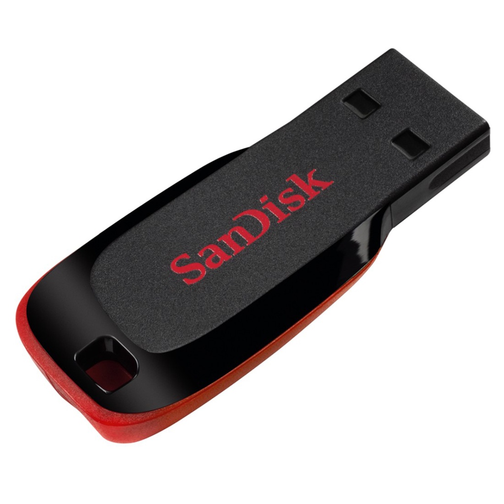 SanDisk Cruzer Blade 32 GB USB Type-A 2.0 Capless 2.5 g Black Red Flash Memory