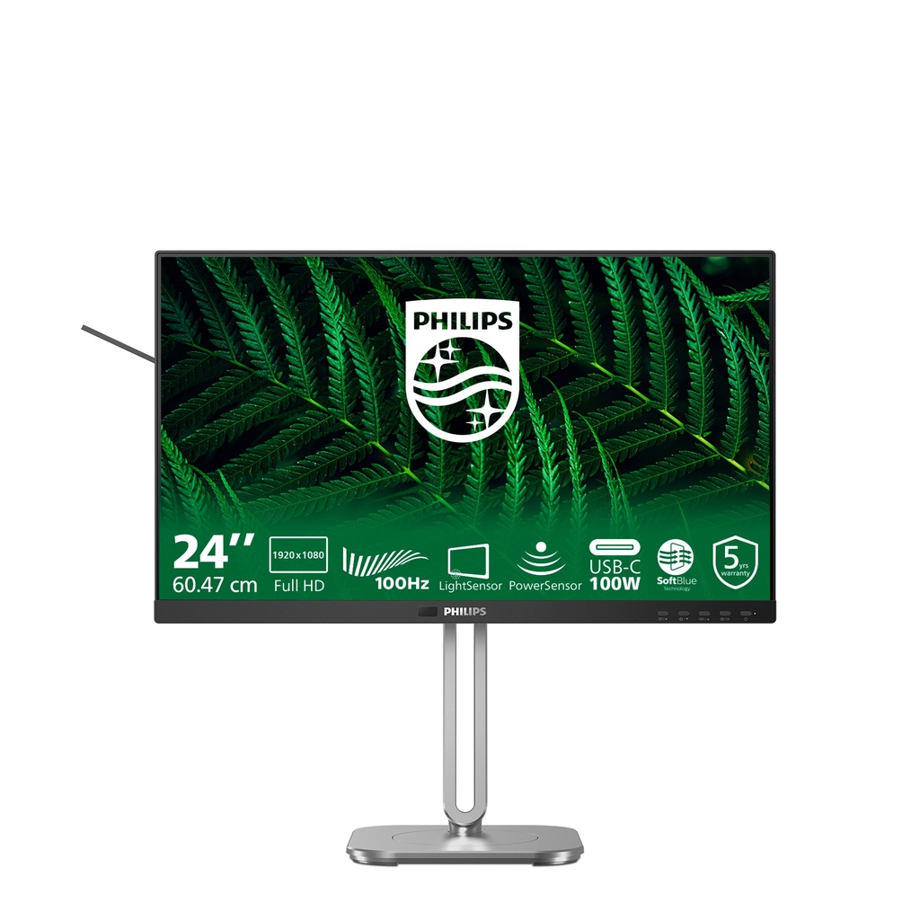 [20071271000] Philips 24 inch 24B2G5301 FHD/DP/HDMI/VGA/USB-C/Speaker/IPS Flat Screen 23.8-inch 4 ms Monitors 24B2G5301/00