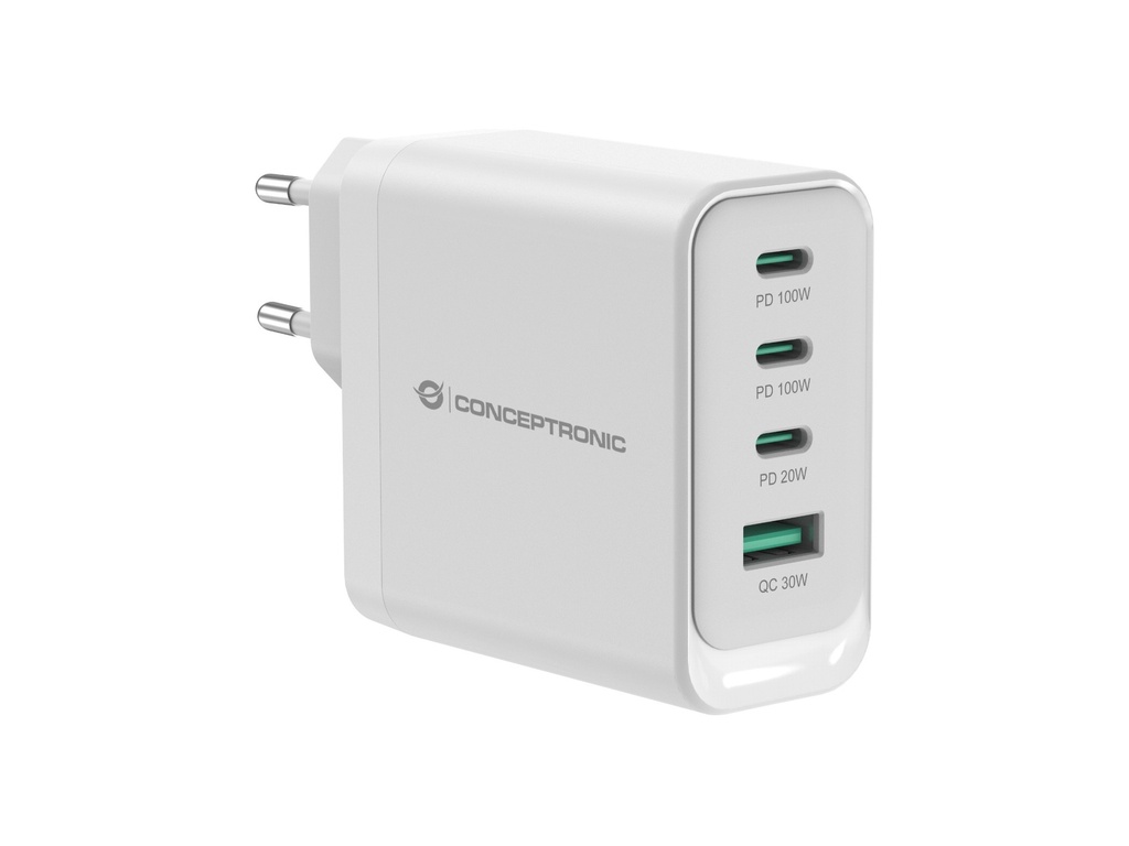 [20144766000] Conceptronic CARICATORE USB Pd GaN a 4P da 100 W ALTHEA22W100 USB-C x 3 USB-a 1 Chargers