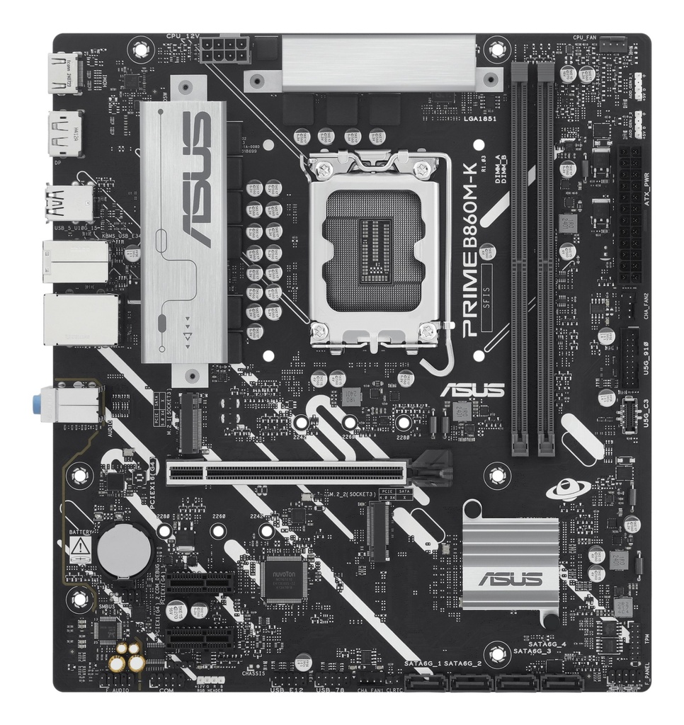 ASUS PRIME B860M-K Motherboard micro ATX LGA 1851-Socket B860 chipset -... Intel Socket 1851 (Core Ultra 100&200) Micro/Mini/Flex-ATX Motherboards 90MB1JT0-M0EAY0