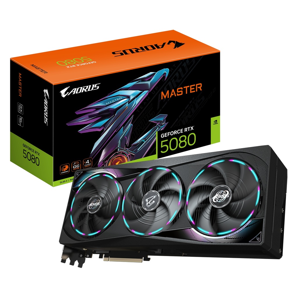 Gigabyte Aorus GeForce RTX 5080 Master Graphics card PCI-Express Graphics Cards