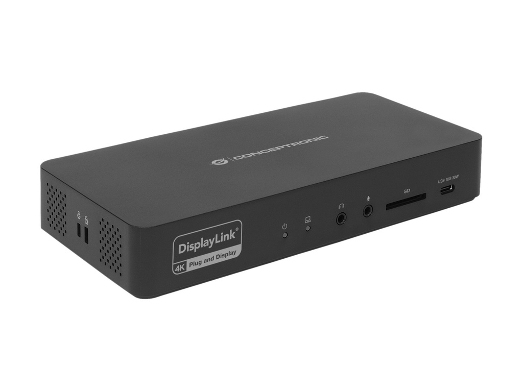 [20262674000] Conceptronic 17-1 Dock USB-C->HDMI DP 4K/60 Hz GBE USB-C sw Laptop Accessories