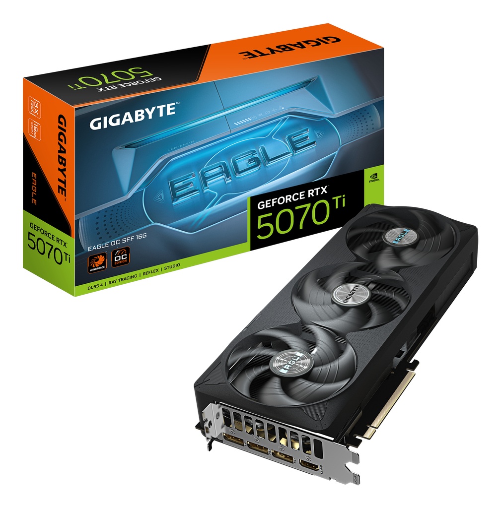 Gigabyte GeForce RTX 5070 Ti Eagle OC SFF Graphics card PCI Nvidia 5000 16 GB Cards GV-N507TEAGLE OC-16GD