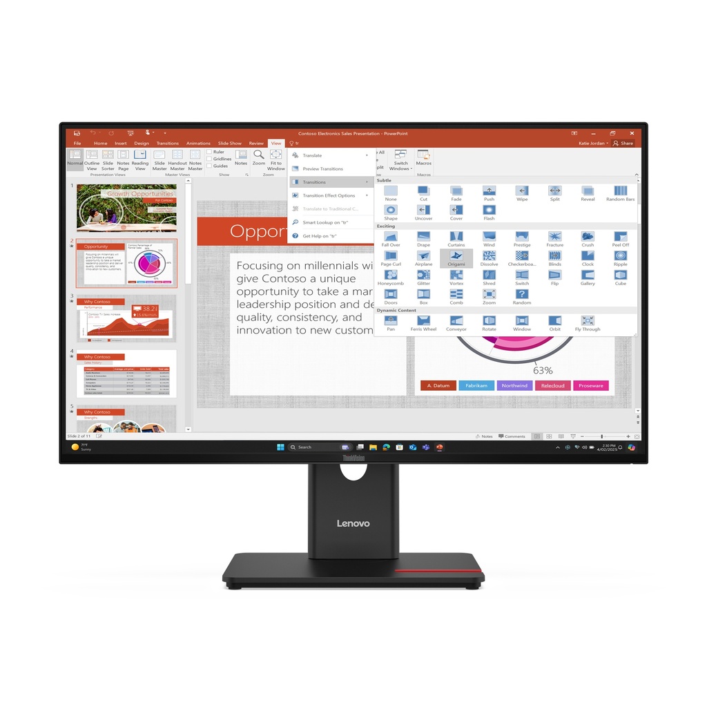 Lenovo Lenovo ThinkVision T Series ThinkVision T27 64A5MAT6EU Flat Screens