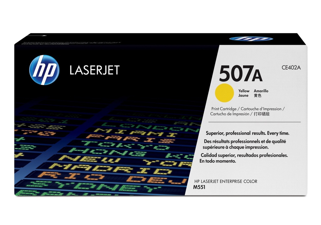 HP 507 A Yellow Original LaserJet Toner Cartridge 6000 pages Yellow 1 PC(s Toner Cartridges