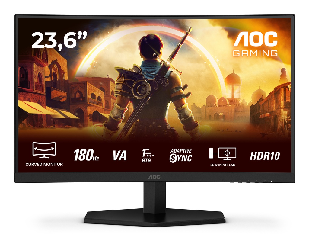 AOC G4 C24G42E Curved Gaming Monitor Flat Screen 59.9 cm Flat Screens
