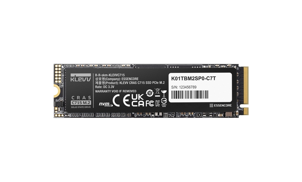 [20789430000] Klevv SSD C715 M.2 NVMe Gen3 x4 SSDs