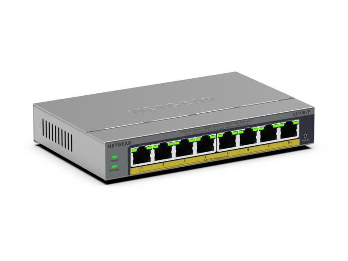 Netgear Switch 8 x/1000 PoE+ GS108EP Switch 0.1 GBps Network Equipment