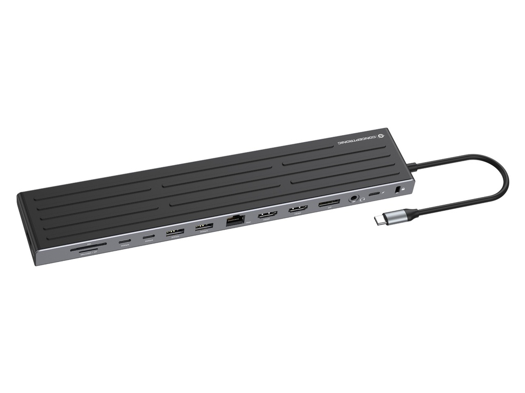 Conceptronic 14-1 Dock USB-C->2xHDMI Dp 2xUSB-C 3xUSB-A+ sw Laptop Accessories