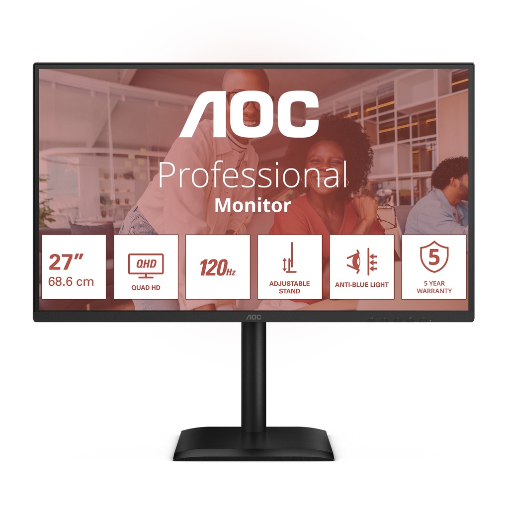 [21217082000] AOC Q27E4CV 27 inch IPS Monitor 27 inch Flat Screen 27-inch Monitors