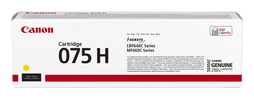 Canon Toner Cartridge 075 H Y Original Toner Cartridge Toner Cartridges