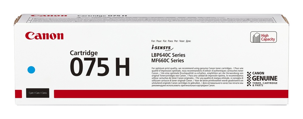 [21344087000] Canon Toner Cartridge 075 H C Original Toner Cartridge Toner Cartridges
