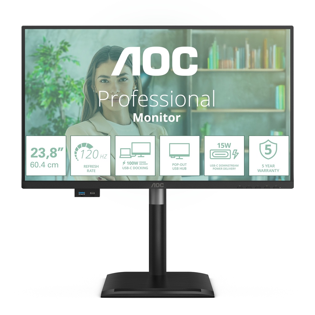 AOC 24P4CV 24 inch IPS Monitor Flat Screen 23.8-inch Monitors