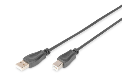 DIGITUS USB-A USB-B connection cable, 3 m Cables & Adapters