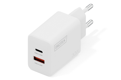 DIGITUS USB GaN Charger 30 W, 1x USB-C, 1x USB-A Chargers