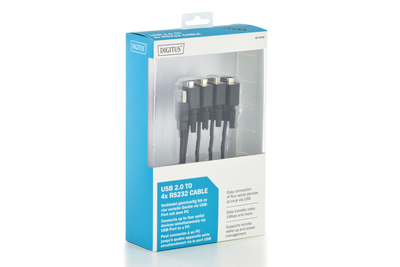 DIGITUS USB 2.0 to 4xRS232 Cable Cables & Adapters