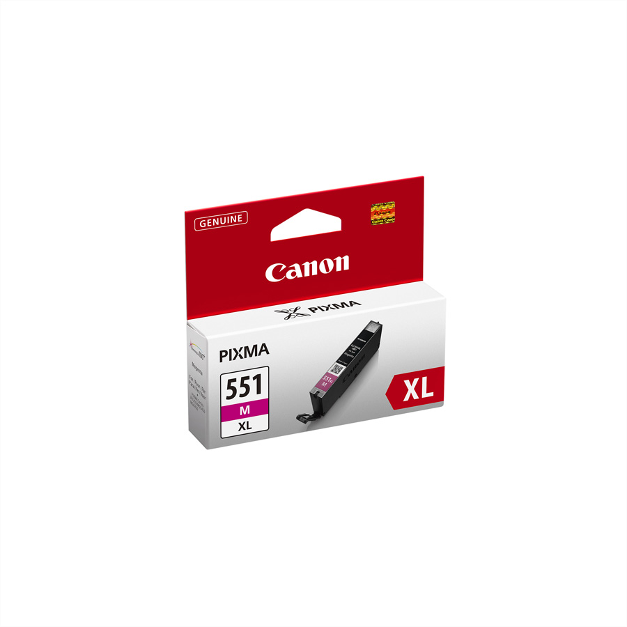 [2371648000] Canon CLI-551 m XL CLI-551XL High Yield Magenta Ink Cartridge (XL) Dye-based Original Cartridges 6445B001
