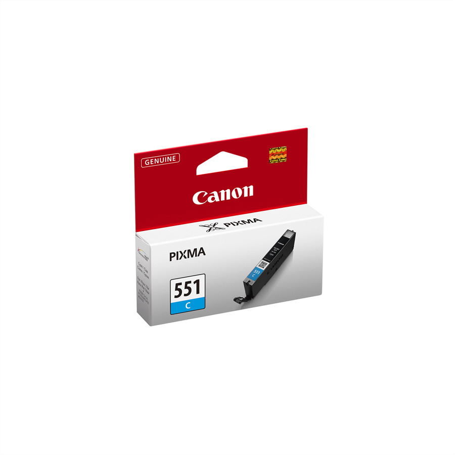 Canon CLI-551C Cyan Ink Cartridge Standard Yield Dye-based 304 pages Original Cartridges 6509B001