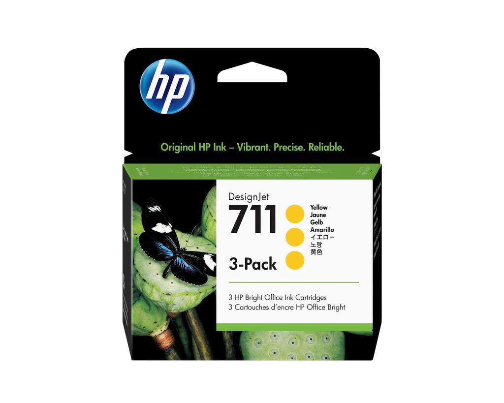 [2386591000] HP DesignJet 711 Ink Cartridge Original Yellow 29 ml Ink Cartridges
