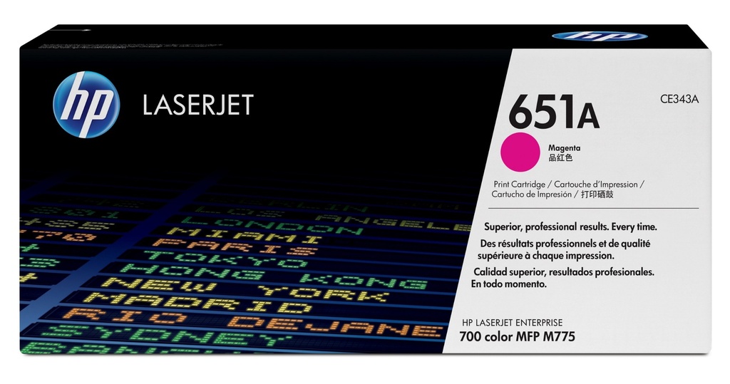 [2386597000] HP 651 A Magenta Original LaserJet Toner Cartridge 16000 pages Cartridges CE343A