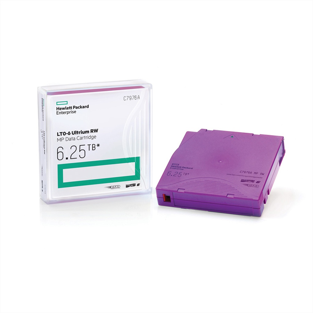 HPE LTO-6 Ultrium 6.25 TB RW Data Cartridge Blank data tape LTO 6.25 TB 30 year(s) 343 kbit/inch Magnetic Media