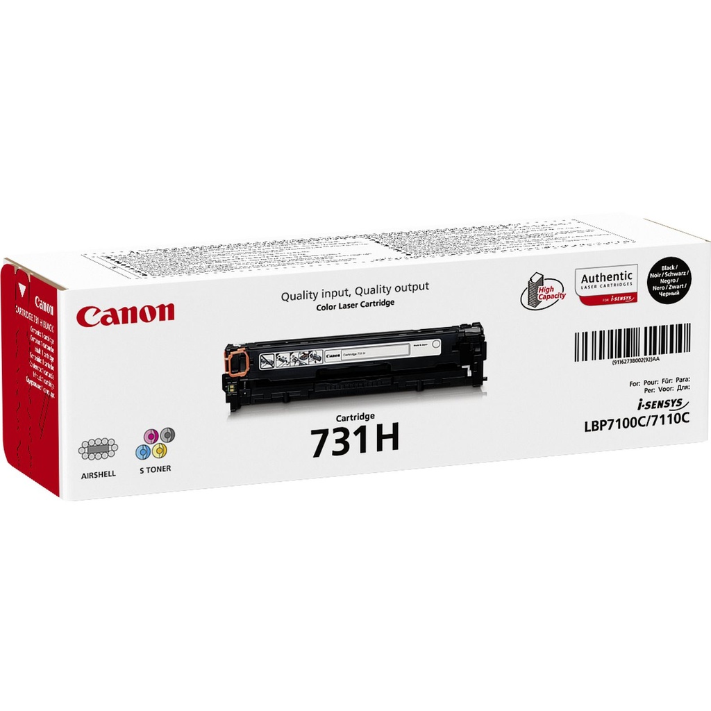 [2513704000] Canon 731 BK H Toner Cartridge Black Original Cartridges 6273B002