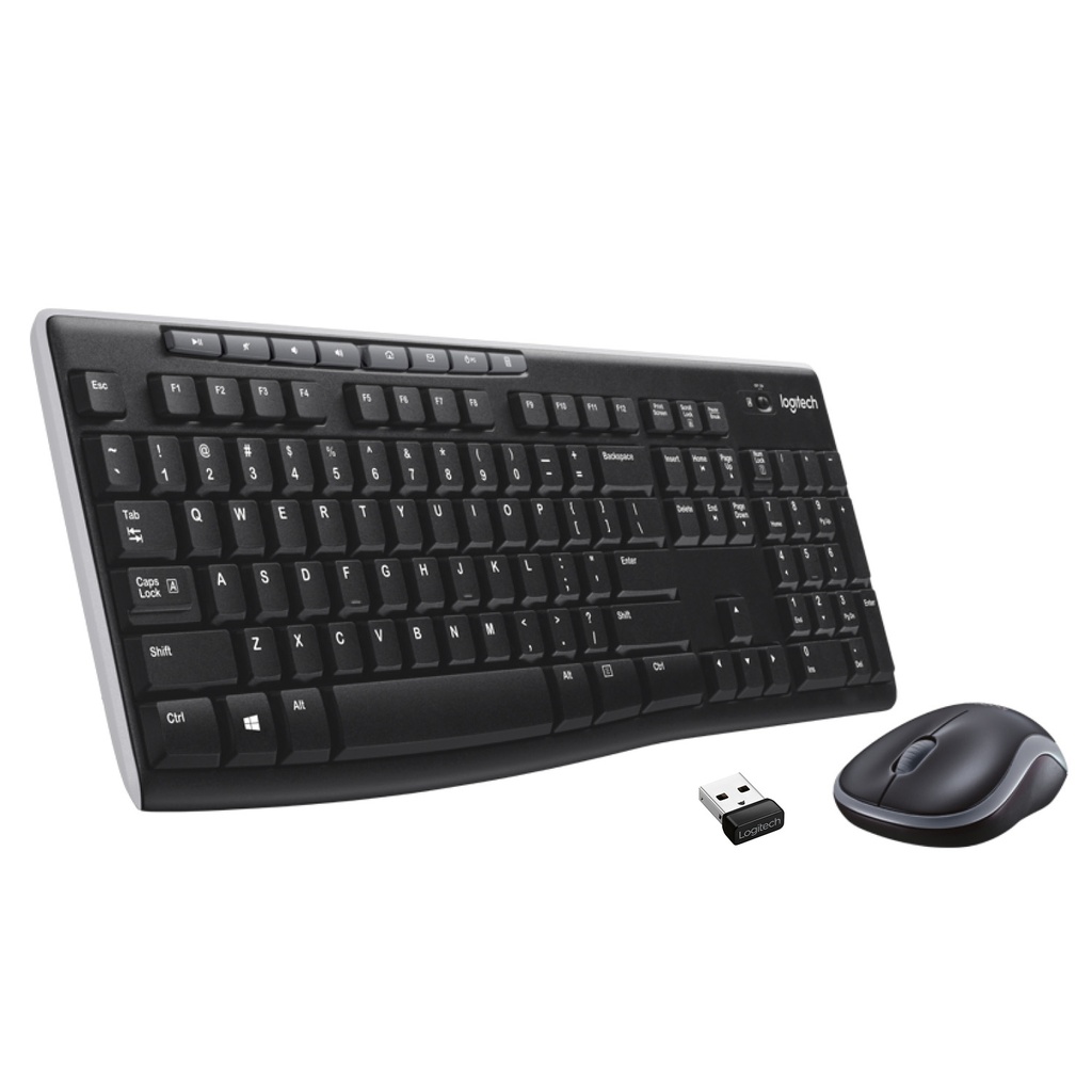 [2788732000] Logitech Wireless Combo MK270 Full-size (100%) RF QWERTY Black Keyboard Chrome OS Keyboards, Mice & Input Devices 920-004509
