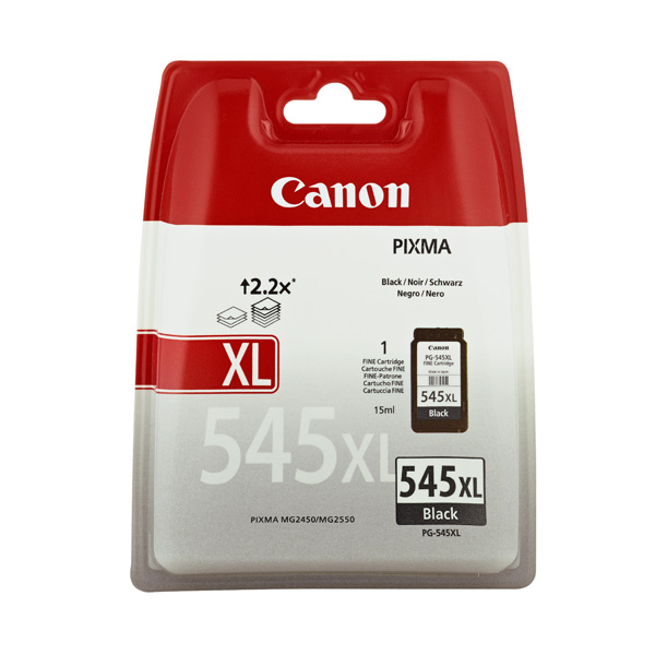 [2896567000] Canon PG-545XL High Yield Black Ink Cartridge (XL) Pigment-based Original 8286B001