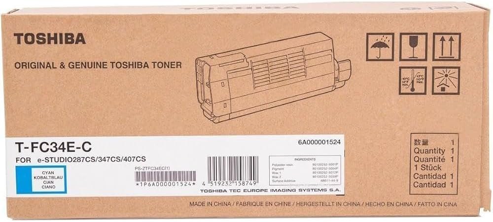 [2933856000] Toshiba T FC34EC Cyan 11500 sider Toner 6A000001524 Original Toner Cartridge Toner Cartridges