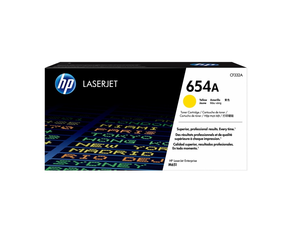 HP 654 A Yellow Original LaserJet Toner Cartridge 15000 pages Yellow 1 PC(s Toner Cartridges